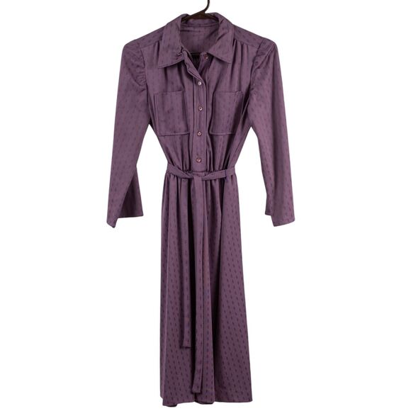 Vintage handmade 70s midi dress size S - Picture 1 of 9